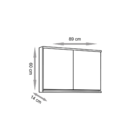 Espelheira Para Banheiro Alice/gabriela 90 Cm - Fabribam Cate