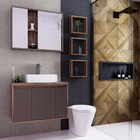 Espelheira para Banheiro Atenas 80 Marrom c/Terracota Darabas Agardi