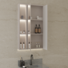 Espelheira para Banheiro Com Luminária Bege 100x80cm Blass Bongut