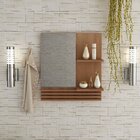 Espelheira Para Banheiro Bn3614  Amêndoa