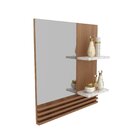 Espelheira Para Banheiro Bn3614  Amêndoa/branco