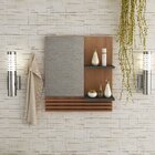 Espelheira Para Banheiro Bn3614  Amêndoa/mármore Lunar