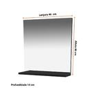 Espelheira Para Banheiro Bn3642 Preto 45x46,5cm Tecnomobili
