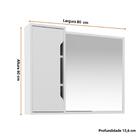 Espelheira Para Banheiro Bn3645 Branca 80x60cm Tecnomobili