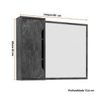Espelheira Para Banheiro Bn3645 Mármore Lunar 80x60cm Tecnomo