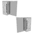 Espelheira Para Banheiro Bn3648 Mármore Branco 60x60cm Tecnom