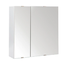 Espelheira para Banheiro Madeira Branca 58x58x13,2cmcm Sobrepor Essential Sensea