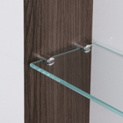 Espelheira para Banheiro Madeira Branco e Amêndoa 65x77x14cm Sobrepor Gold Fabribam