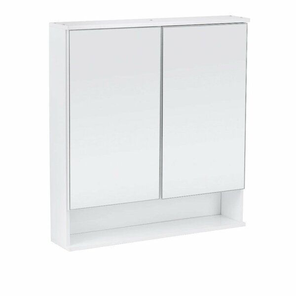 Espelheira Para Banheiro Cecília 65cm Duas Portas E Nicho - F