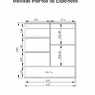 Espelheira Para Banheiro Cecília 65cm Duas Portas E Nicho - F