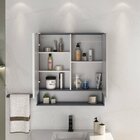 Espelheira Para Banheiro Cecília 65cm Duas Portas E Nicho - F