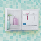 Espelheira para Banheiro Cinza 36x31x10cm Astra