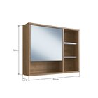 Espelheira Para Banheiro Com 1 Porta Lva06 Versato Mel/branco