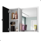 Espelheira Para Banheiro Com 1 Porta Porto Branco Nero