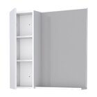 Espelheira Para Banheiro Com Armário  Branco