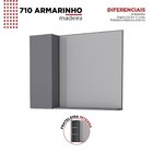 Espelheira Para Banheiro Com Armário  Cinza