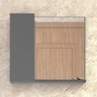 Espelheira Para Banheiro Com Armário  Cinza