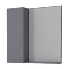 Espelheira Para Banheiro Com Armário  Cinza