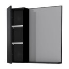 Espelheira Para Banheiro Com Armário  Preto