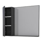 Espelheira Para Banheiro Com Armário  Preto