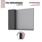 Espelheira Para Banheiro Com Armário  Preto