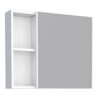 Espelheira Para Banheiro Com Armário Em Aço Ameixa  Branco