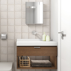 Espelheira para Banheiro de Embutir ou Sobrepor com 1 Porta 30,1x9,4x35,3cm Branco Astra