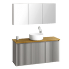 Espelheira para Banheiro de Sobrepor 57x120 Conexion Cinza Matt Astral Design