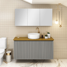 Espelheira para Banheiro de Sobrepor 57x120 Conexion Cinza Matt Astral Design