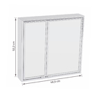 Espelheira para Banheiro de Sobrepor com 2 Portas 48,5x52,2x11 Prata Cris Branco Cris Metal