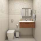 Espelheira para Banheiro de Sobrepor com 2 Portas 48,5x52,2x11 Prata Cris Branco Cris Metal