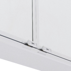 Espelheira para Banheiro de Sobrepor com 2 Portas 48,5x52,2x11 Prata Cris Branco Cris Metal