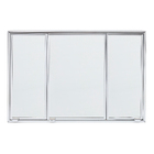 Espelheira para Banheiro de Sobrepor com 3 Portas 48,5x71x11 Prata Cris Branco Cris Metal