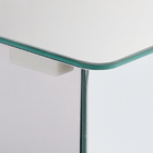 Espelheira para Banheiro de Sobrepor com 1 Porta 49x53x9cm Prata H Chebli
