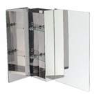 Espelheira para Banheiro de Sobrepor com 1 Porta 49x53x9cm Prata H Chebli