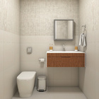 Espelheira para Banheiro de Sobrepor com 1 Porta 51x49x10,5cm Branco Crismetal