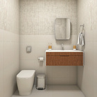 Espelheira para Banheiro de Sobrepor com 1 Porta 54x39x9,8cm Prata Crismetal