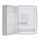 Espelheira para Banheiro de Sobrepor com 1 Porta 54x39x9,8cm Prata Crismetal