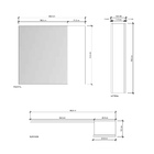 Espelheira para Banheiro de Sobrepor com 1 Porta 55x80cm Branco Laca Sisco Venturi