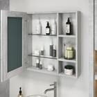 Espelheira para Banheiro de Sobrepor com 1 Porta 57x80x13,5cm Cimenticio Santorini Astral Design