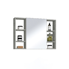 Espelheira para Banheiro de Sobrepor com 1 Porta 57x80x13,5cm Cimenticio Santorini Astral Design