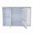 Espelheira para Banheiro de Sobrepor com 3 Portas 58,5x86,5x11 Prata Cris Branco Cris Metal