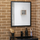 Espelheira para Banheiro de Sobrepor 64x55x2 Preto Steel Wood Venturi