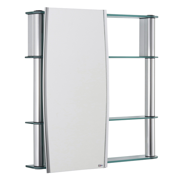 Espelheira para Banheiro de Sobrepor com 1 Porta 64x62cm Cromado Slip Crismetal