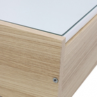 Espelheira para Banheiro de Sobrepor 64x65x13cm Branco e Carvalho Blocc Fabribam