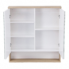 Espelheira para Banheiro de Sobrepor 69x64,5x13cm Carvalho Soho Sensea