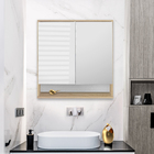 Espelheira para Banheiro de Sobrepor 69x64,5x13cm Carvalho Soho Sensea