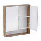 Espelheira para Banheiro de Sobrepor 69x64,5x13cm Nogal Soho Sensea