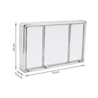 Espelheira para Banheiro de Sobrepor com 1 Porta 73x45x11,3 Prata Brasília Plus Astra