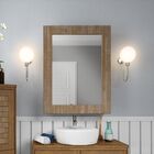 Espelheira para Banheiro de Sobrepor com 1 Porta 85x65x17,4cm Mogno Natural Inova P&C Artemobili